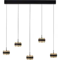 Pure 5L eettafel hanglamp Pure Falling Rings black pearl