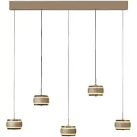 Paul Neuhaus 5L eettafel hanglamp Pure Falling Rings bronce