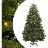 vidaXL Kunstkerstboom met 300 LED Groen 270 cm PVC en Metalen