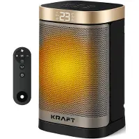 Kraft Elektrische Kachel - Keramische Ventilatorkachel - Heater - Terrasverwarmer - Verwarming Electrisch - 1500W - 70° Draaifunctie