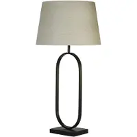 Searchlight Tafellamp Modish zwart met creme kap