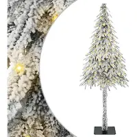 vidaXL Kerstboom met 300 LED met standaard Wit 180 cm PE en Staal