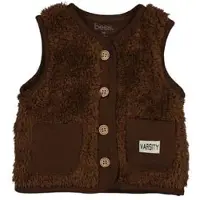 BESS teddy gilet bruin Effen - maat 86 | Gilet van