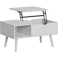 Vicco Salontafel Stora Wit 76 x 45 cm met liftfunctie, Model 56371