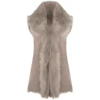Infinity Leather Lange damesbodywarmer van Toscana-schapenvacht-Sorocaba