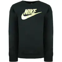 Nike Graphic Logo Zwart Lange Mouw French Terry Crew Kindersweaters CU8518 010