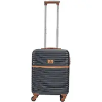 Infinity Leather Hardshell Cabinekoffer Robuuste ABS-bagagereistas met 4 wielen
