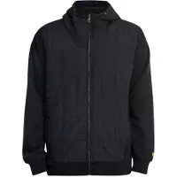 Lyle & Scott hybride gewatteerde zwarte hoodie met rits