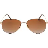 Tom Ford Porscha donkerbruine lens gouden zonnebril