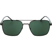 HUGO BOSS groene lens mat ruthenium zwarte zonnebril