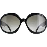 Tom Ford Georgia 02 FT1011 01B glanzend zwart smoke gradient zonnebril