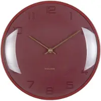 Karlsson wandklok fuerte dome bordeaux- Ø30,5cm