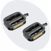 Voltano Antislip E-bike Fietspedalen 421125 Zwart - Universeel - Reflectoren