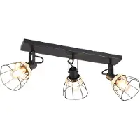 TRIO Plafondlamp Jerome, dimbaar, zwart, Woon-/ Eetkamer, metaal, Modern, plafondlamp