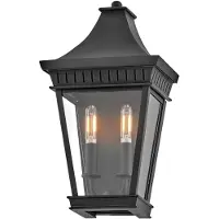 HINKLEY LED Wand Buitenlamp Chapel Hill | 2X E27 Max 40W | Museum Black