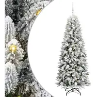 vidaXL Kunstkerstboom Wit 180 cm PVC en plastic en staal en PE