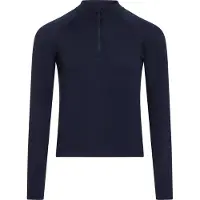 Icebreaker - Kinder thermokleding - K Merino 260 Oasis LS Half Zip Midnight Navy voor Unisex van Wol - Kindermaat 14 jaar - Marine blauw