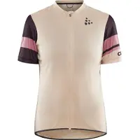 Craft Women's Core Endur Beige Black Korte Mouw Jersey