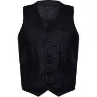 Infinity Leather Bruinen lederen vest formeel traditioneel giletvest