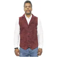 Infinity Leather Heren klassiek glad geit suède leren vest-Exeter