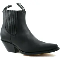Grinders Unisex zwarte westerse Chelsea Boots-Mustang