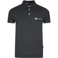 Aquascutum Aldis Crest bloklogo zwart poloshirt