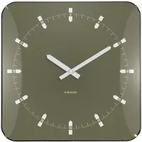 Karlsson - Wandklok Sucinto Dome Square Groen