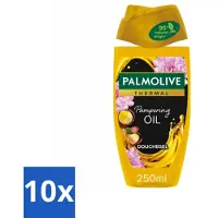 Palmolive 10 x Douchegel Thermal Pampering Oil 250 ml - Douchegel - Macadamia-olie - Herstel - Hydrateren - Verzorging