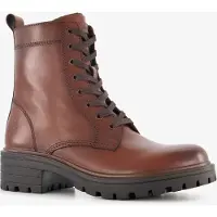 Hush puppies leren dames veterboots cognac maat 38
