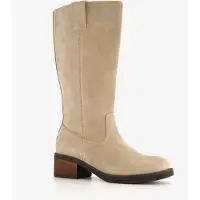 Harper leren dames laarzen met hak beige maat 39