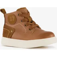 Stap leren jongens veterboots cognac bruin maat 23