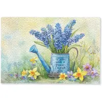 MuchoWow Deurmat 90x60 cm - Droogloopmat Lavendelbloemen - Quote - Gieter - Mat voor binnen - Schoonloopmat - Deurmatten met print - Inloopmat
