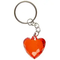 Duckiez Sleutelhanger Transparant Hart Rood - 12 stuks