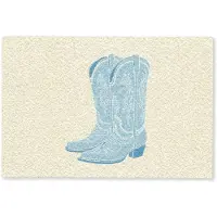 MuchoWow Deurmat 90x60 cm - Droogloopmat Illustratie - Cowboylaarzen - Patroon - Mat voor binnen - Schoonloopmat - Deurmatten met print - Inloopmat