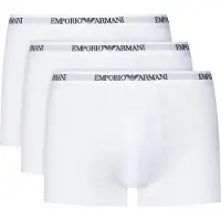 Emporio Armani Heren Set van 3 Essential witte boxershorts van elastisch katoenen tricot (XXL), Homewear EM000259_AF14132