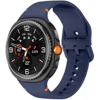 Strap-it Siliconen bandje met gespsluiting - geschikt voor Samsung Galaxy Watch 8 - 40mm / Galaxy Watch 8 - 44mm / Galaxy Watch 8 Classic (donkerblauw)