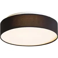 QAZQA Smart plafondlamp zwart 35cm incl. LED en afstandsbediening - Flat drum
