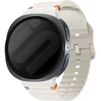 Strap-it Wave siliconen bandje met gespsluiting geschikt voor Samsung Galaxy Watch 9 (40/44mm) / Watch 8 (40/44mm) / 8 Classic (46mm) - sterrenlicht / starlight