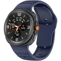 Strap-it Siliconen Outdoor bandje met druksluiting - geschikt voor Samsung Galaxy Watch 8 - 40mm / Galaxy Watch 8 - 44mm / Galaxy Watch 8 Classic (donkerblauw)