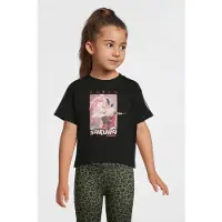 Anytime T-shirt Naruto license zwart Meisjes Katoen Ronde hals Printopdruk - maat 134/140