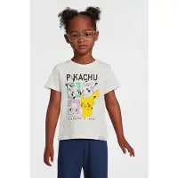 Anytime T-shirt Pokemon license off-white Wit Meisjes Katoen Ronde hals - maat 122/128