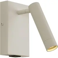 QAZQA Moderne wandlamp beige verstelbaar met USB-C - Croft