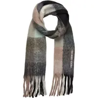 French Connection Super Soft Check Scarf Multi Gry/cream/mint Maat: OS | Sjaals Outlet | Dames | Grijs