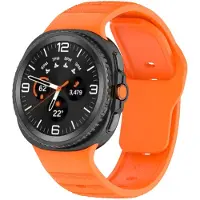 Strap-it Siliconen Outdoor bandje met druksluiting geschikt voor Samsung Galaxy Watch 9 (40/44mm) / Watch 8 (40/44mm) / 8 Classic (46mm) - oranje