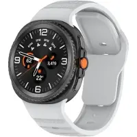 Strap-it Siliconen Outdoor bandje met druksluiting - geschikt voor Samsung Galaxy Watch 8 - 40mm / Galaxy Watch 8 - 44mm / Galaxy Watch 8 Classic (grijs)