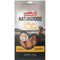 Rosewood 6x Naturefood Hondensnack Collageen Trios Chicken M 90 gr
