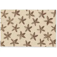 MuchoWow Deurmat 60x40 cm - Droogloopmat Sterren - Bruin - Natuurlijk - Mat voor binnen - Schoonloopmat - Deurmatten met print - Inloopmat