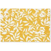 MuchoWow Deurmat 60x40 cm - Droogloopmat Bladeren - Takken - Geel - Mat voor binnen - Schoonloopmat - Deurmatten met print - Inloopmat