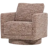 Woood Oska Draaifauteuil - Melange Stof - Bruin - 64x78x79