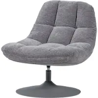 Woood Elvi Draaifauteuil - Chenille Structuur - Lichtgrijs - 81x73x84